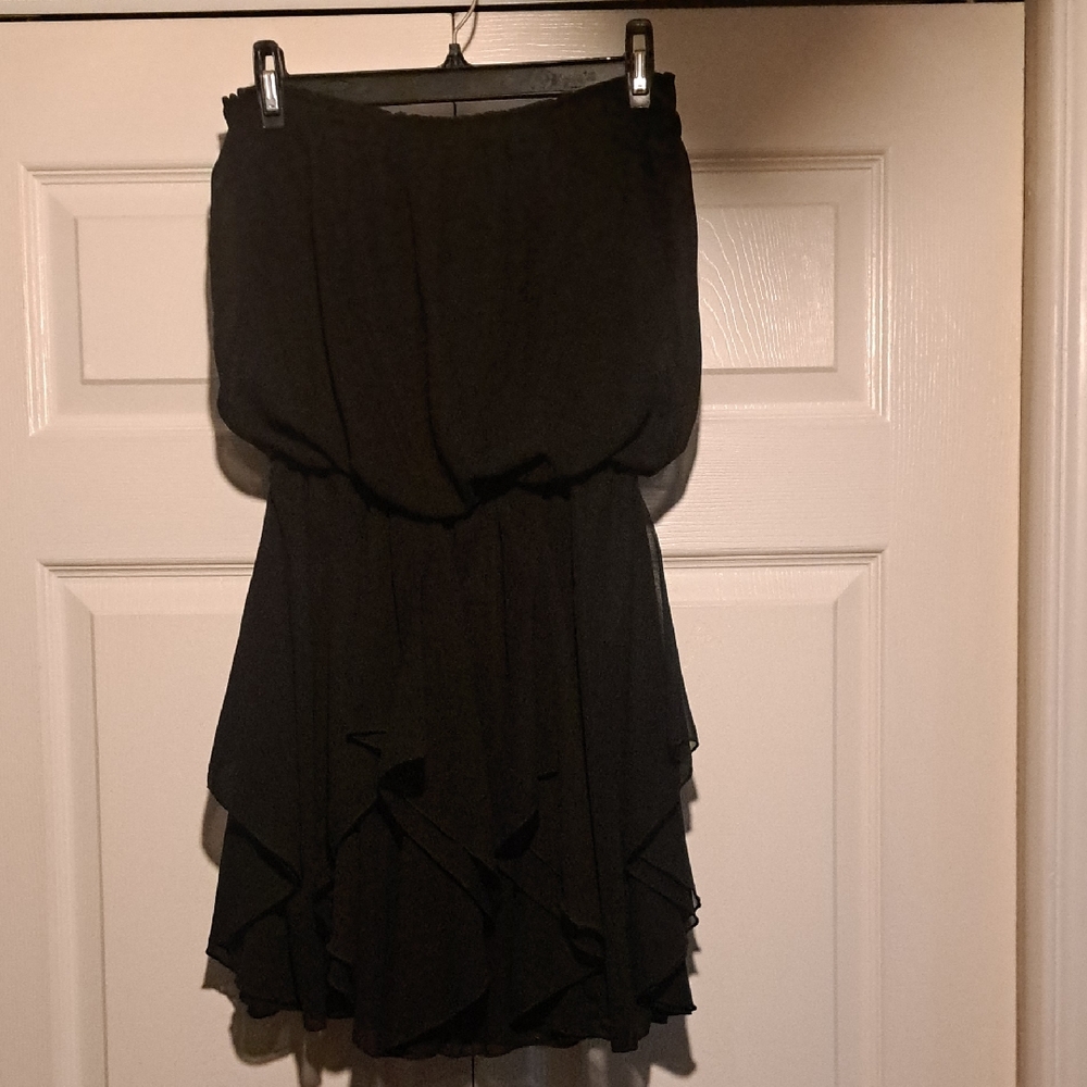 💍Elegant Black Strapless Ladie Layerd Dress Sexy,shylish4 Classic Feel & look